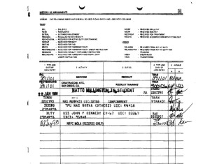 William Joseph Mitiu Assignments Navy