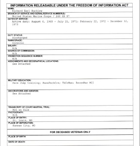 Bucklew USMC FOIA 2
