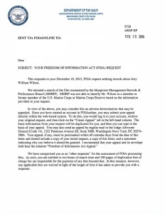 Joey Wilson FOIA