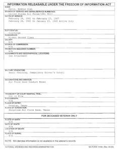 Bobbie Glen Davis FOIA