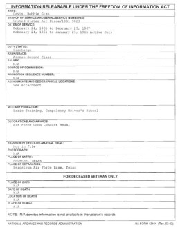 Bobbie Glen Davis FOIA