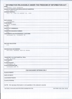 Terrell Lyle Thompson FOIA