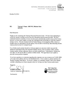 Micheal Bruno NPRC FOIA