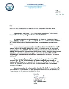 Micheal Bruno USMC FOIA