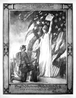 Lady Columbia Wound Certificate