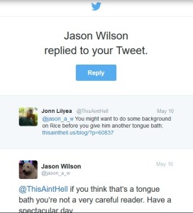 Wilson Tweet