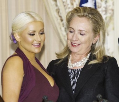 hillary-clinton-christina-aguilera