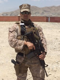 Gunnery Sergeant Geann F. Pereira in Kabul, Afghanistan.