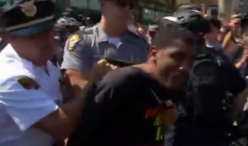 Cleveland flag burning