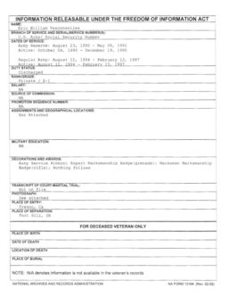 Eric William Vasconselles FOIA