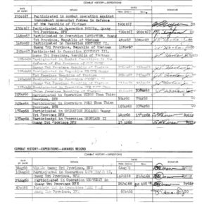 John Griffith Combat Participation