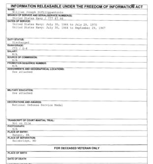 William Difilippantonio FOIA