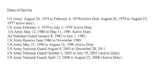 Bulot FOIA dates of service