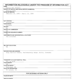 Darrin Rex Stewart FOIA