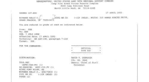 Withers rank reduction