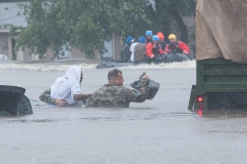 NC GUARD Combat Engineers Save Nurse Stranded by Hurricane Matthew
