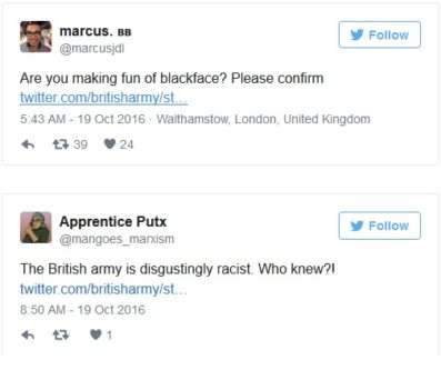 Black face tweets