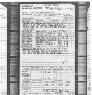 Ticciono Morning report July 28 1944