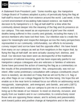 Hampshire College statement