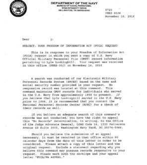 Lookingbill Navy FOIA1