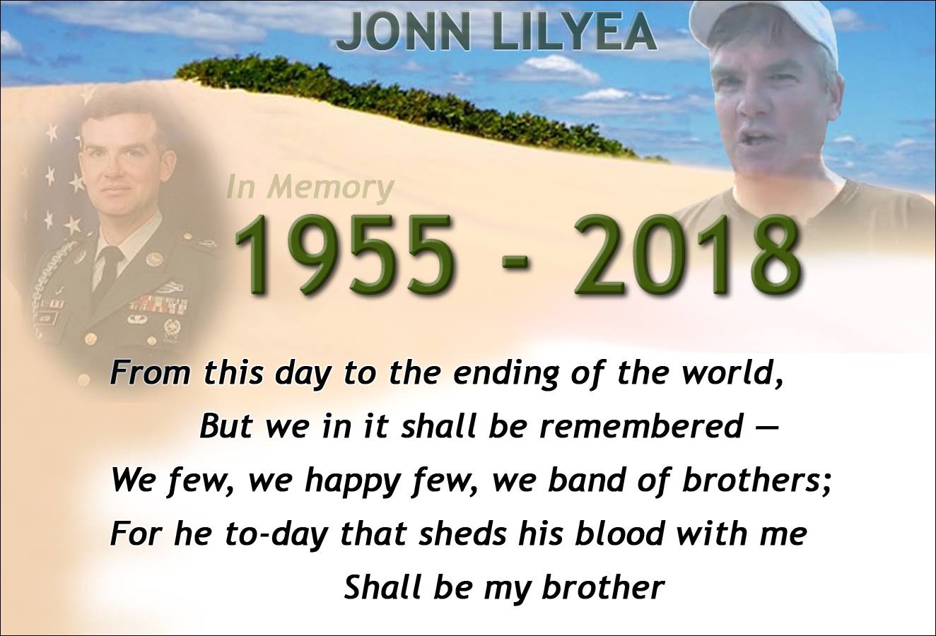 RIP, SFC Jonn Lilyea  (Pinned as first post)