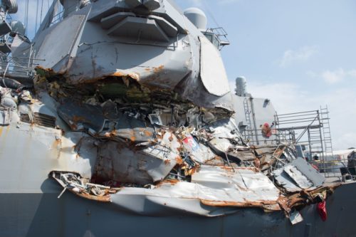 uss fitz damage
