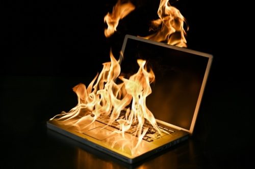 laptop fire