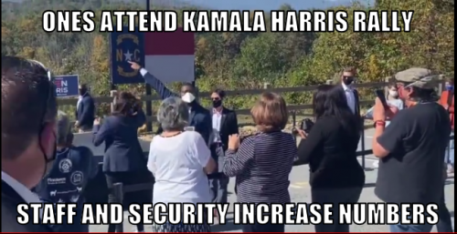 Ones attend Kamala Harris rally.