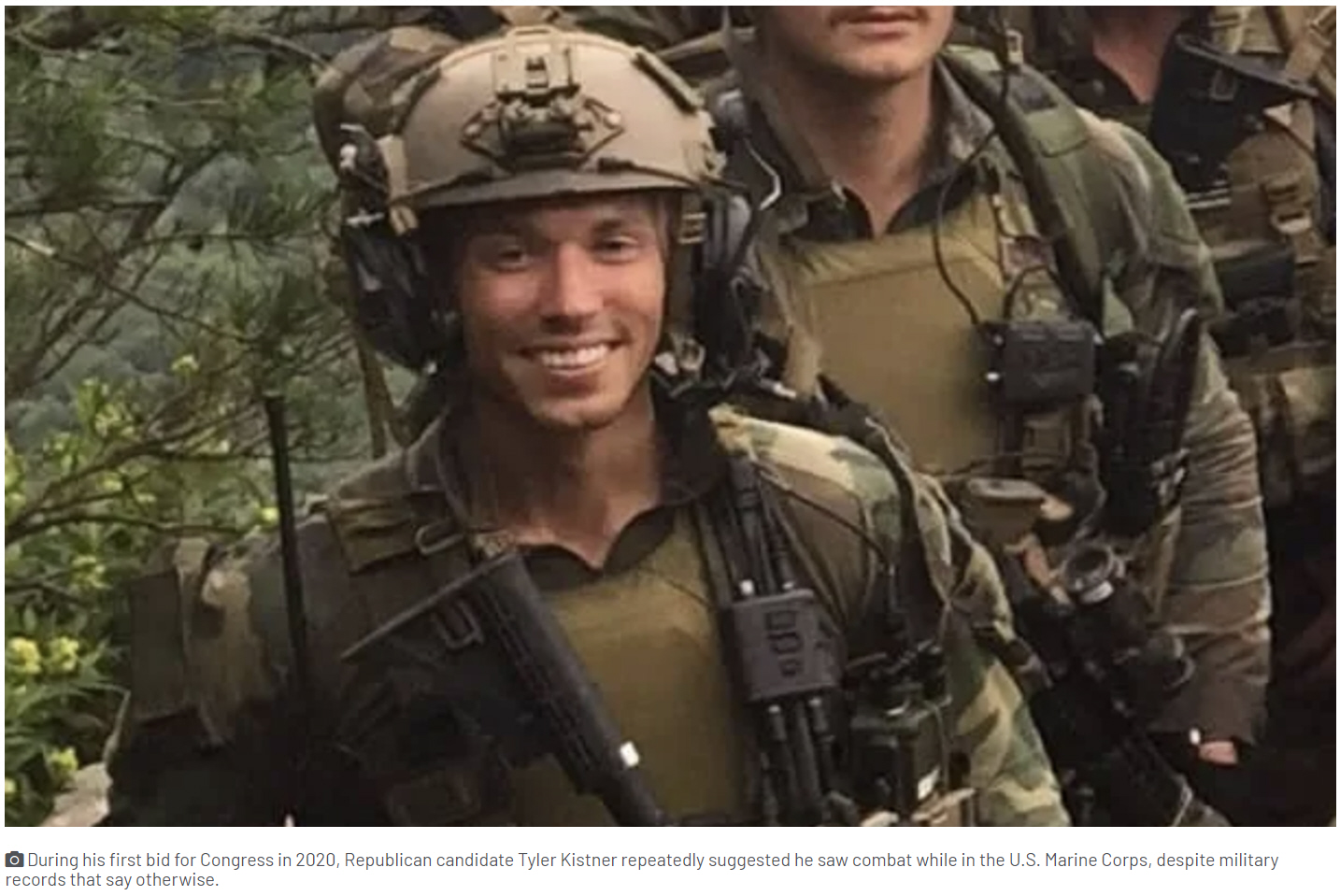 GOP Candidate Under Fire for a Claim He Was Under Fire