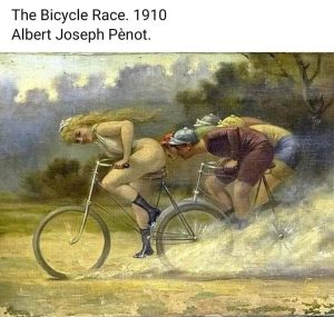 The bicycle race, 1910, Alrbert Joseph Penot.jpg